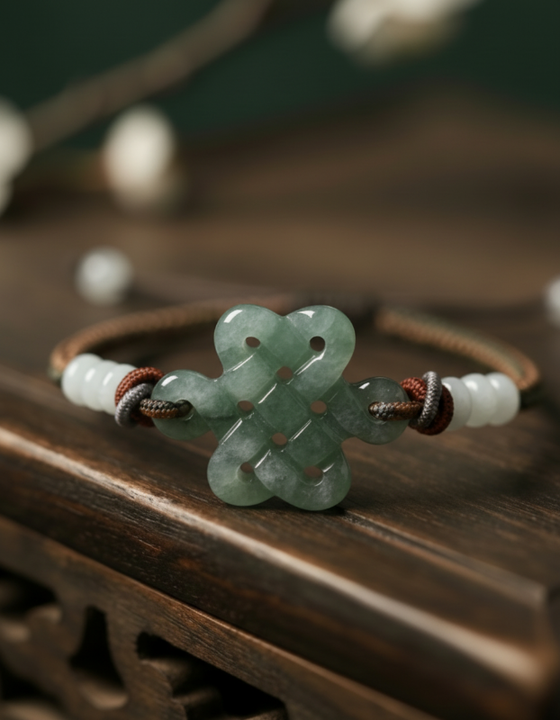 Sage Fortune Knot (In Brown)