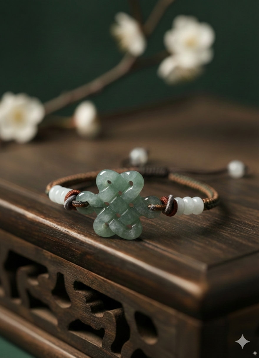 Sage Fortune Knot (In Brown)