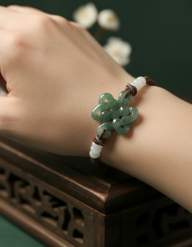 Sage Fortune Knot (In Brown)